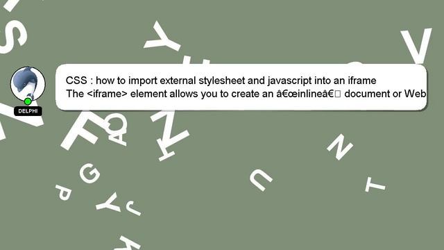 CSS : how to import external stylesheet and javascript into an iframe смотреть онлайн