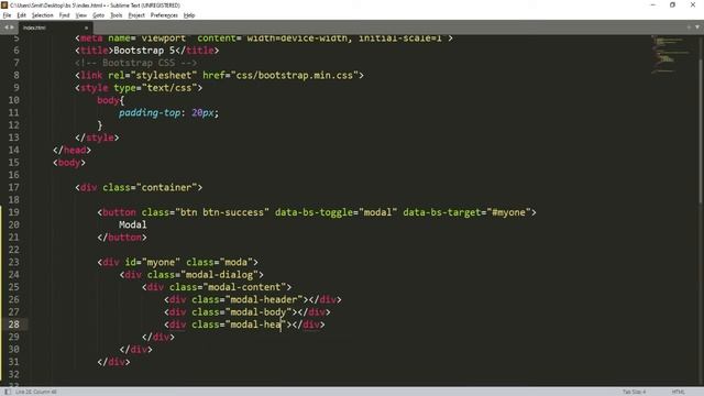 29. Modal in Bootstrap 5 | Hindi - 2022 смотреть онлайн