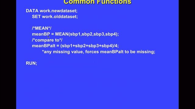Lesson 7 SAS expressions and functions смотреть онлайн