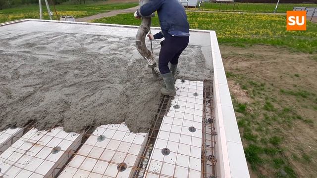 Заливаем часторебристое перекрытие для дома Сумароково в Щелковском районе смотреть онлайн