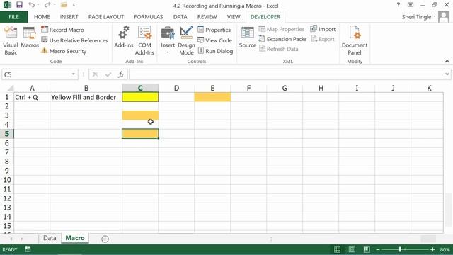 Microsoft Office Excel 2013 Tutorial: Recording and Running a Macro | K Alliance смотреть онлайн