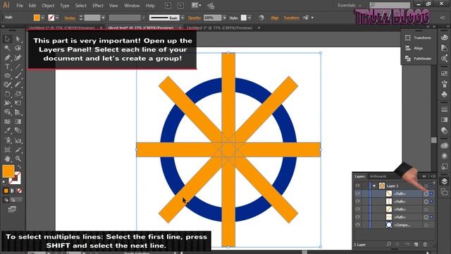ADOBE ILLUSTRATOR TUTORIAL: How To Cut A Circle Into Different Parts In Illustrator.