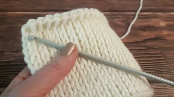 Лицевая гладь тунисским крючком. Тунисское вязание. Tunisian knitting