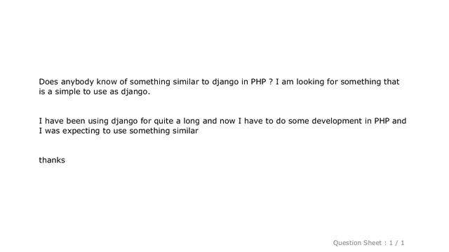 Django : something similar to python-DJANGO in PHP? смотреть онлайн