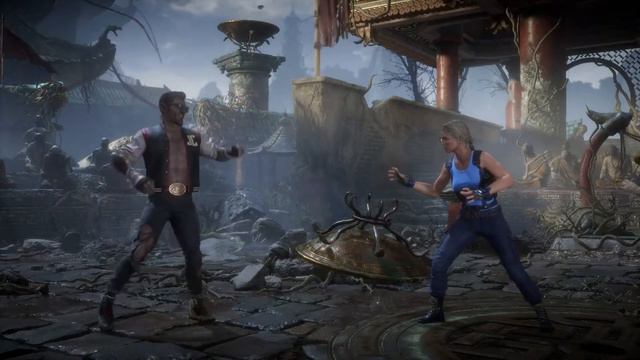 Mortal Kombat 11 - Johnny's Stunt Double Grabs Skarlet, Sonya, and Jade From The Back смотреть онлайн
