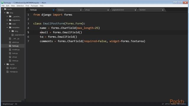 Django by Example : Creating and Handling Forms | packtpub.com смотреть онлайн