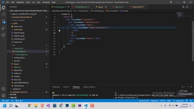 Insert Excel & Csv file Record into database using React, .Net core Web Api & Mysql In Detail Part- смотреть онлайн
