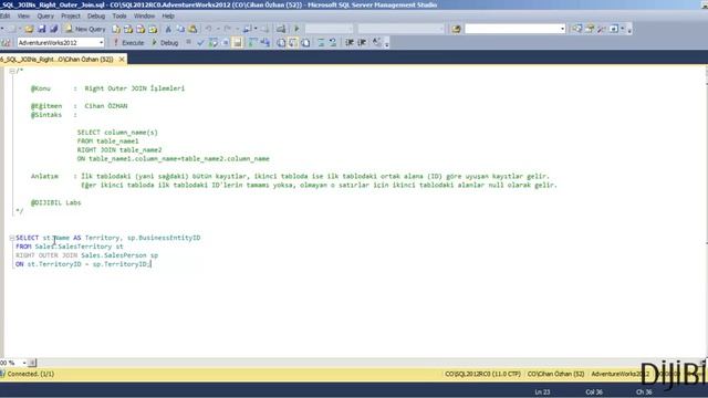 15 - T-SQL Veritabanı Programlama - JOIN'ler - Right Outer Join смотреть онлайн