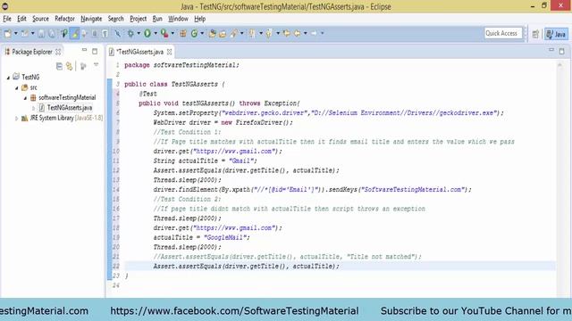 Testng Asserts - Testng Tutorial смотреть онлайн