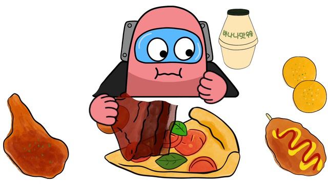 Among us convenience store mukbang animation | 편의점 먹방 смотреть онлайн