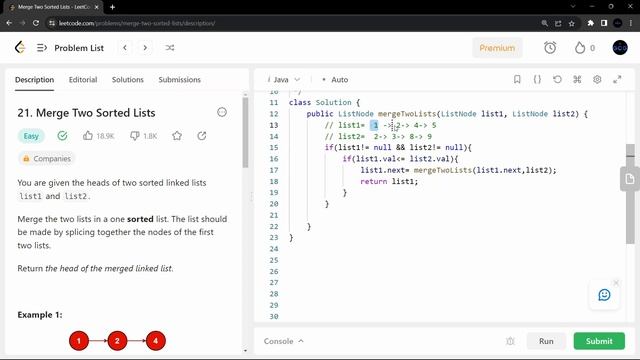 21.Merge Two Sorted Lists #leetcode using java| #dsa #leetcodequestions #leetcodesolution | #hindi смотреть онлайн