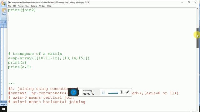 numpy array part4 - joining USING vstack , hstack & concatenate by Monika , PGT(CS) смотреть онлайн