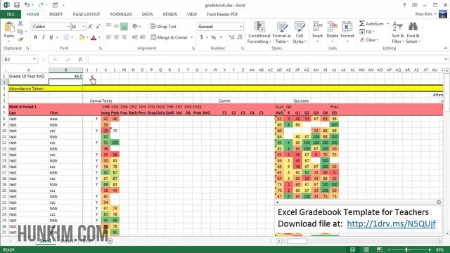 Excel Tutorial: Gradebook Template for Teachers смотреть онлайн
