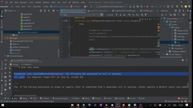 (csrf + spring security) SOLUTION The following has evaluated to null or missing:= csrf disable CSR смотреть онлайн