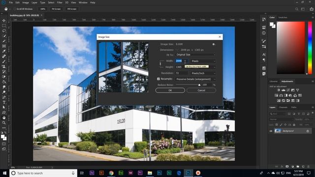 Image Size - Adobe Photoshop CC 2019 смотреть онлайн
