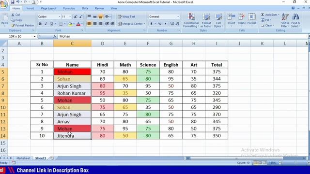 Conditional Formatting || Highlight Cells Rules In Excel || Microsoft Excel Tutorial In Hindi Day-1 смотреть онлайн