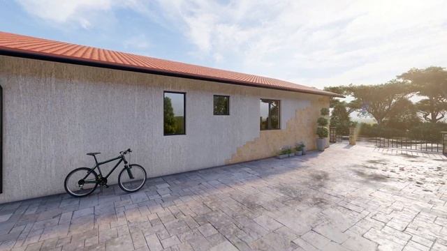 Проект одноэтажного дома 143,1 м2 для посёлка Винная деревня в Тамани. смотреть онлайн