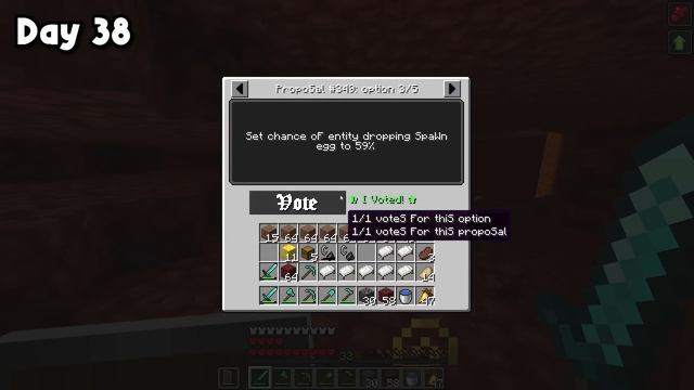 I Survived 100 Days In Minecraft's VOTE Update