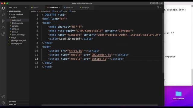 Render 3D model in Browser | JavaScript | Three.js | Node + Express.js смотреть онлайн