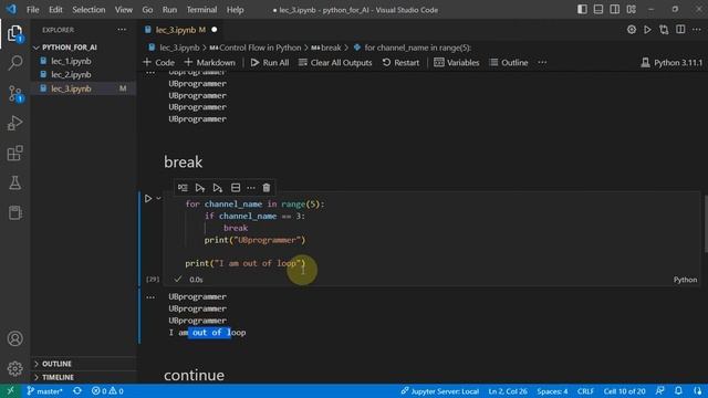 Python for AI and ML # 3 | if/else, for/while, break, continue, zip, enumerate, list comprehension смотреть онлайн