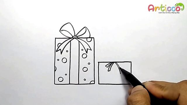 How To Draw Christmas Gift Step by Step смотреть онлайн