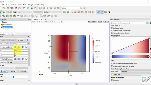 Contour plot of a 2D Velocity Field in Paraview (Import .dat File) смотреть онлайн