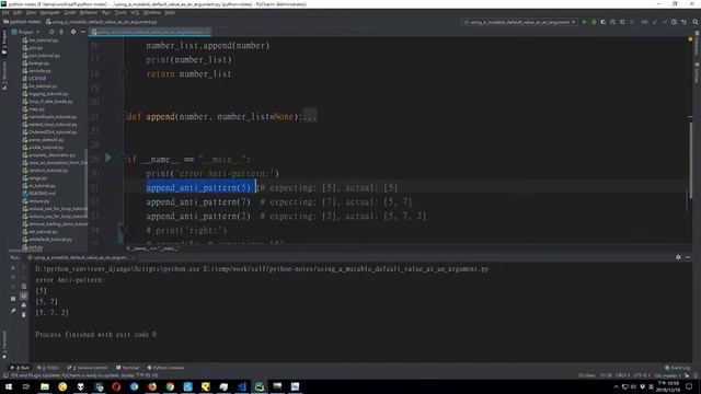 anti-patterns - Using mutable default value as an argument смотреть онлайн