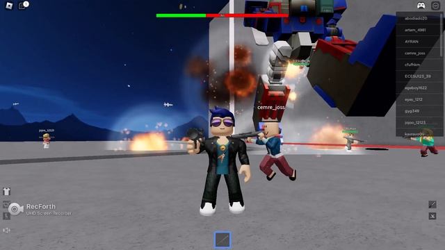 Прячусь от головы и атакую босса в Бегущая голова Roblox смотреть онлайн