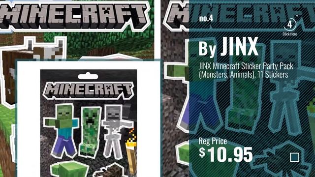Top 10 Minecraft Stickers [2018]: Minecraft Stickers ~ Over 295 Minecraft Fun Stickers