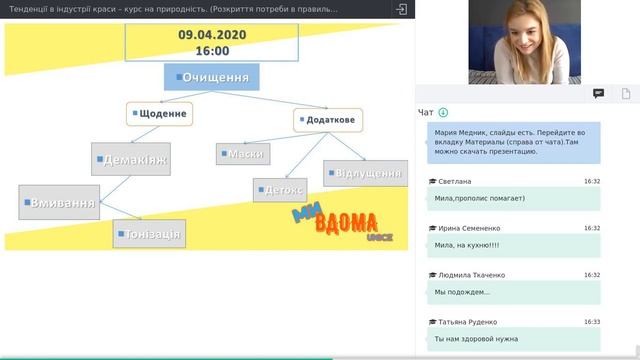 Вебінар "Тенденції в індустрії краси - курс на природність" 1.04.2020 смотреть онлайн