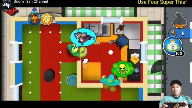 Robbery Bob : Use four super thief - Teleport Mine - Rotten Donut - Wind-up Toy Part 21 смотреть онлайн