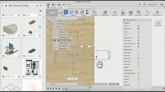 Sketch Constraint Symmetry in Fusion 360 смотреть онлайн