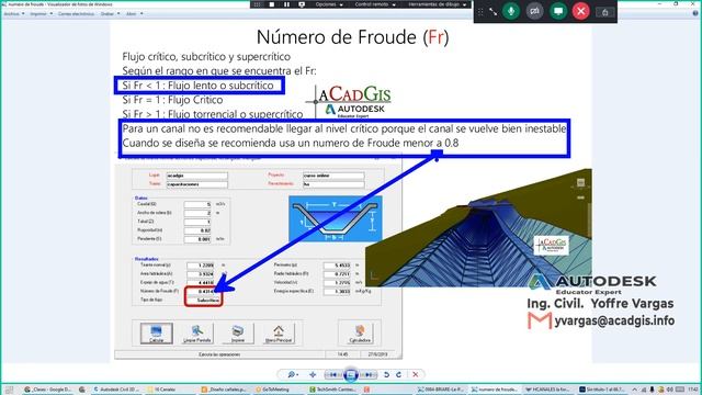 CANALES CALCULO CON H CANALES Y GEOMETRÍA CON CIVIL3D смотреть онлайн