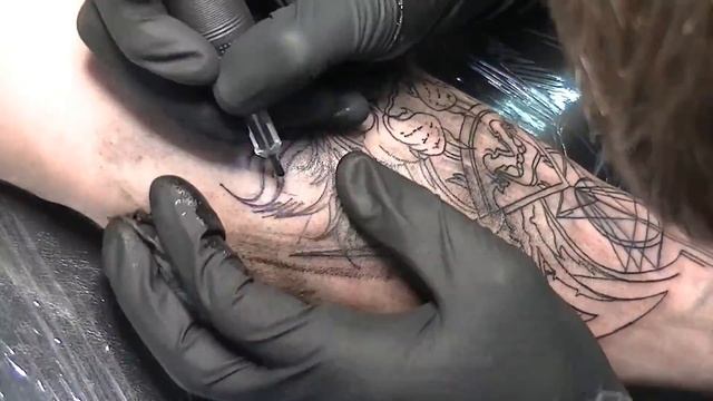 Lion - Tattoo time lapse (Design by Otheser) смотреть онлайн