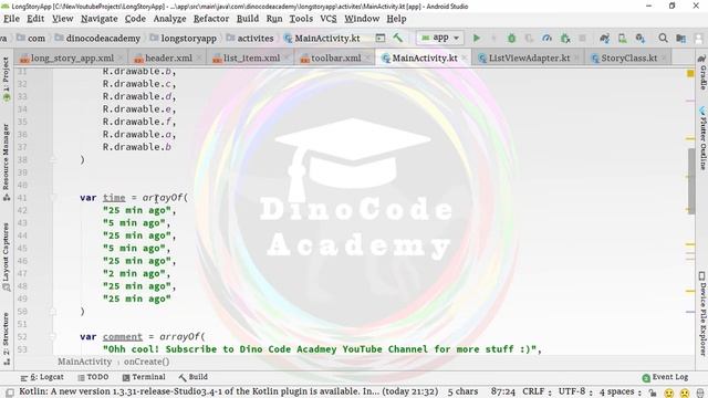 How to create Long Story App in Android Studio for Absolute Beginners Part: 6 | By Using Kotlin смотреть онлайн