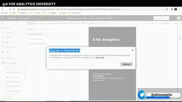 What is Power BI Service? | A for Analytics University смотреть онлайн