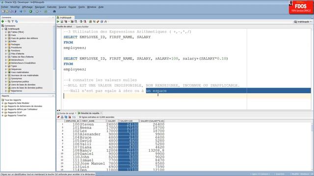 Formation sur Oracle 12 C: 17.Expressions arithmétiques et valeurs NULL. смотреть онлайн