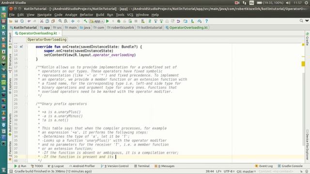 Android Kotlin Tutorial #157 - Operator overloading - Unary prefix operators смотреть онлайн
