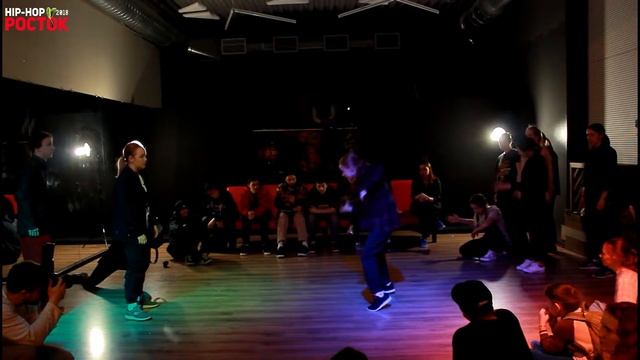 Хип-Хоп Росток - апрель 2018 | Popping | Настя vs Лучок смотреть онлайн