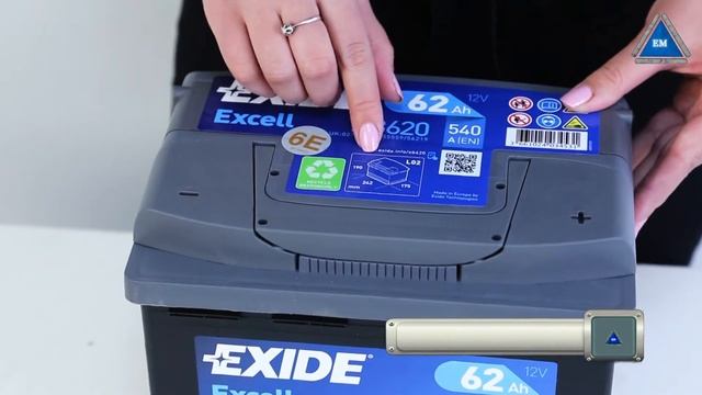 Аккумулятор Exide Excell 62ah 540a