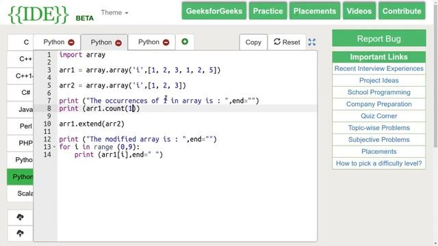 Python Programming Tutorial | Arrays - Part 2 | GeeksforGeeks смотреть онлайн