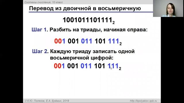 Урок 14. Восьмеричная система счисления. ИКТ 10 класс по Полякову смотреть онлайн