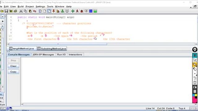 Substring Method Java смотреть онлайн
