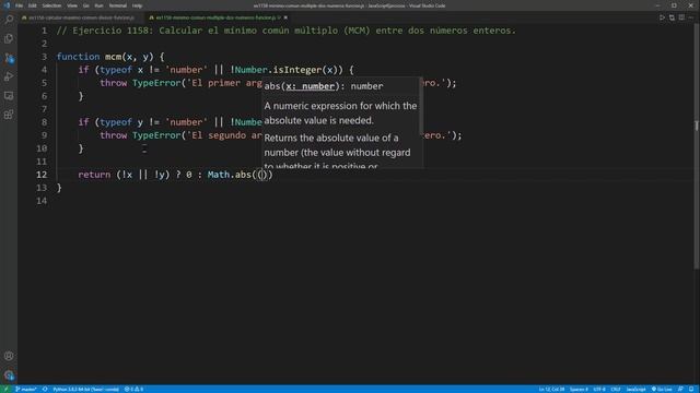 JavaScript Ejercicio: 1158 Calcular el Mínimo Común Múltiplo (MCM) entre Dos Números Enteros смотреть онлайн