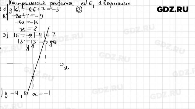 КР № 6 В-1 - Алгебра 7 класс Мерзляк дидактические материалы