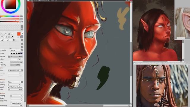 История создания рисунка // Перерисовка старого рисунка ( speedpaint paint tool sai 2) смотреть онлайн