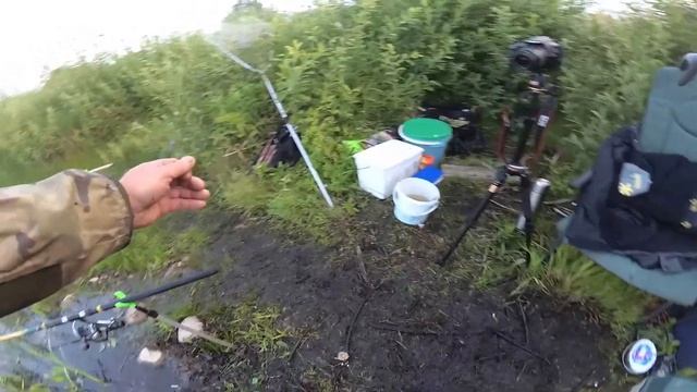 Карась предпочёл чупа-чупс. Рыбалка донками на соску (смактуху) + кормушки. смотреть онлайн