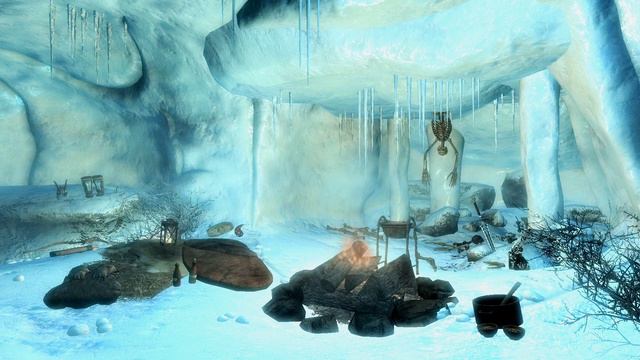 Skyrim - Ambience - Cave [Campfire, Water Drops, Echoes]