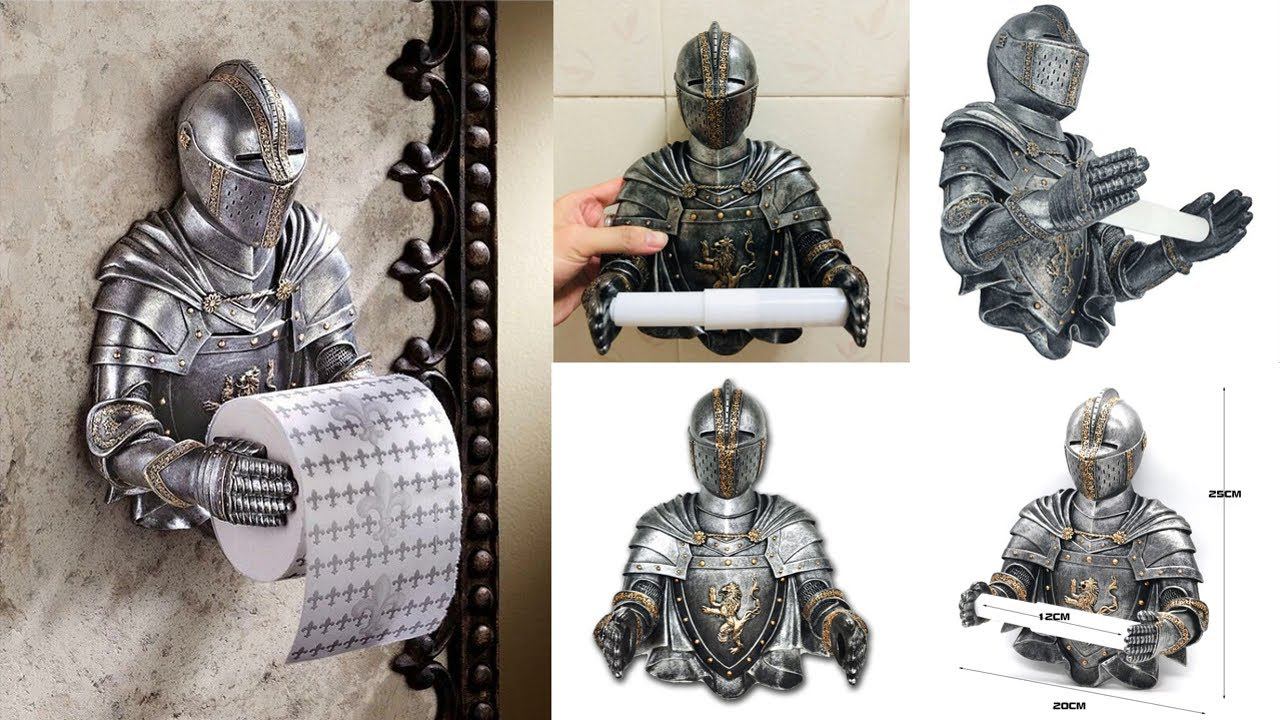 Держатель салфеток и туалетной бумаги в виде средневекового рыцаря с AliExpress смотреть онлайн