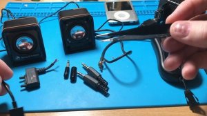 Міні стерео колоночки Sony Ericsson MPS-70 - переробляємо під mini-jack 3.5 мм #fotich